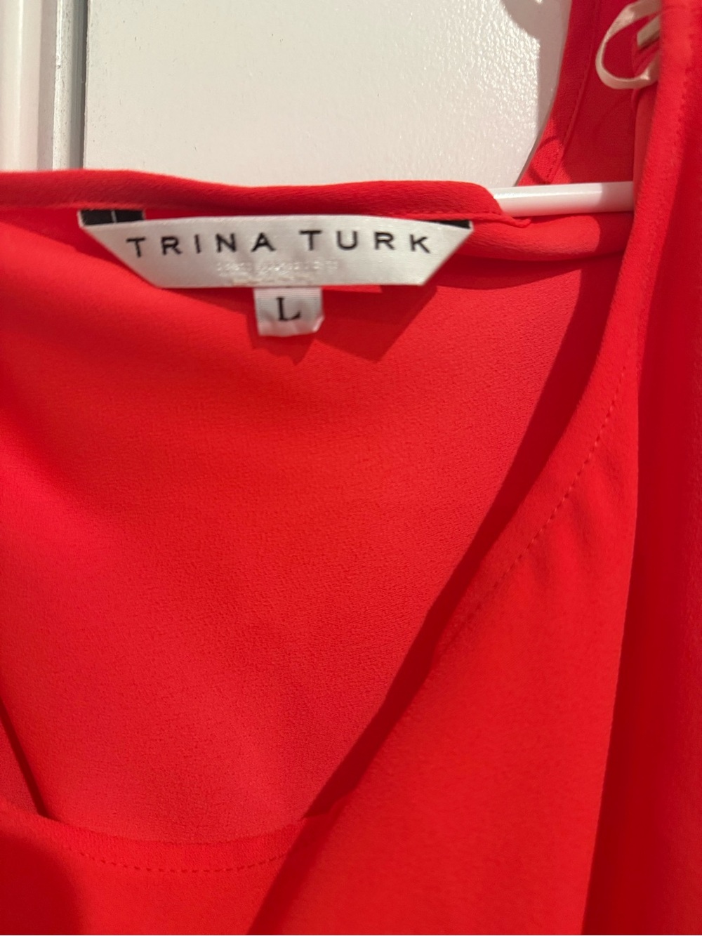 Trina Turk Bright Red One-Shoulder Dress